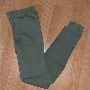 Charlotte Russe Green Jean pants